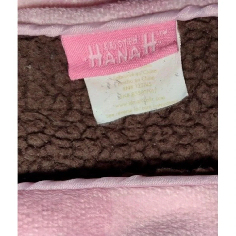 Kristen Hanah‎ Plush Ladybug Love Bug Baby Blanket Pink Hearts Brown Sherpa